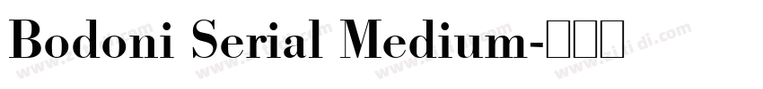 Bodoni Serial Medium字体转换